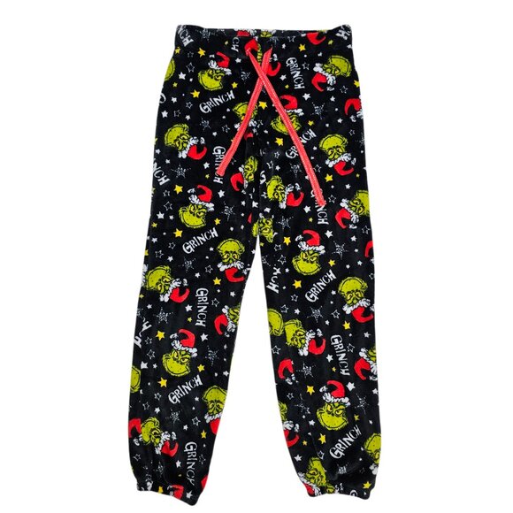 The Grinch Women's Black Plush Christmas Holiday Pajama Pants Size M NWT - Picture 1 of 11